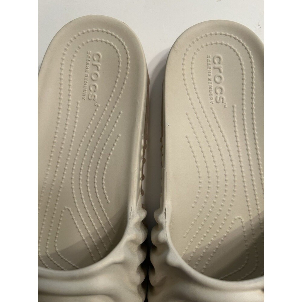 Size 13- Salehe Bembury X Crocs The Pollex Slide (208685-1MC) Parsnip Preowned - Picture 8 of 10